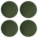 Leer magneet cirkels - Groen - 4 stuks