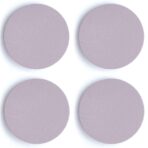 Leer magneet cirkels - Lavendel - 4 stuks