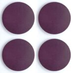 Leer magneet cirkels - Paars - 4 stuks