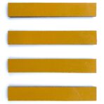 Leer magneet strips - Geel - 4 stuks