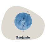 Magneetsticker - Geboortebloem - Blauw