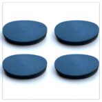 Leer magneet cirkels - Blauw - 4 stuks - Afbeelding 2