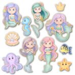 Thema magneten - Zeemeermin - 11 stuks