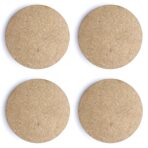 Hout magneet cirkels - 4 stuks